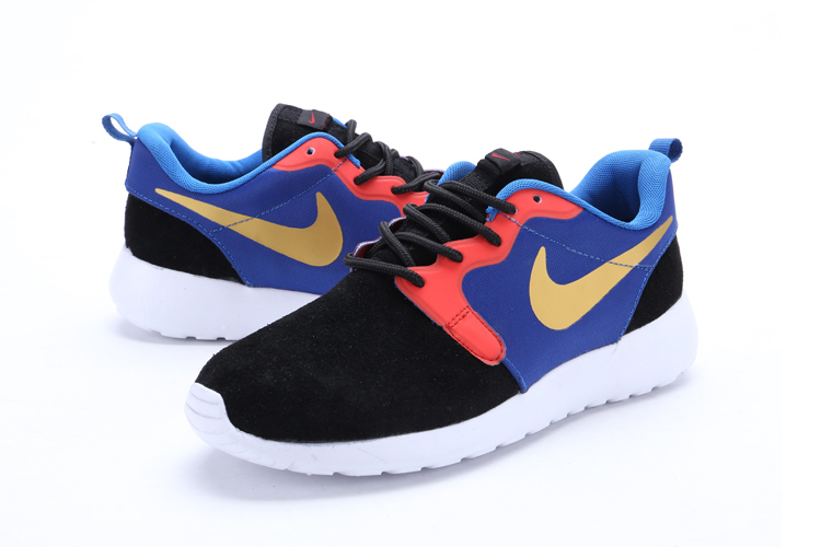 nike rosherun hyp prs qs ble noir chaussures rouges (3)
